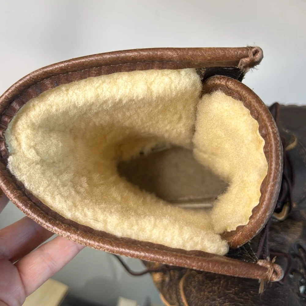Vintage L.L. Bean shearling Lined 8” Boots size Women 10-10 1/2